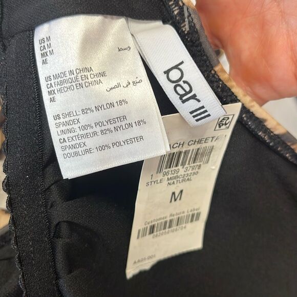 NWT BAR III | Beach Cheetah Cowlneck One Piece Swimsuit M - Picture 6 of 7